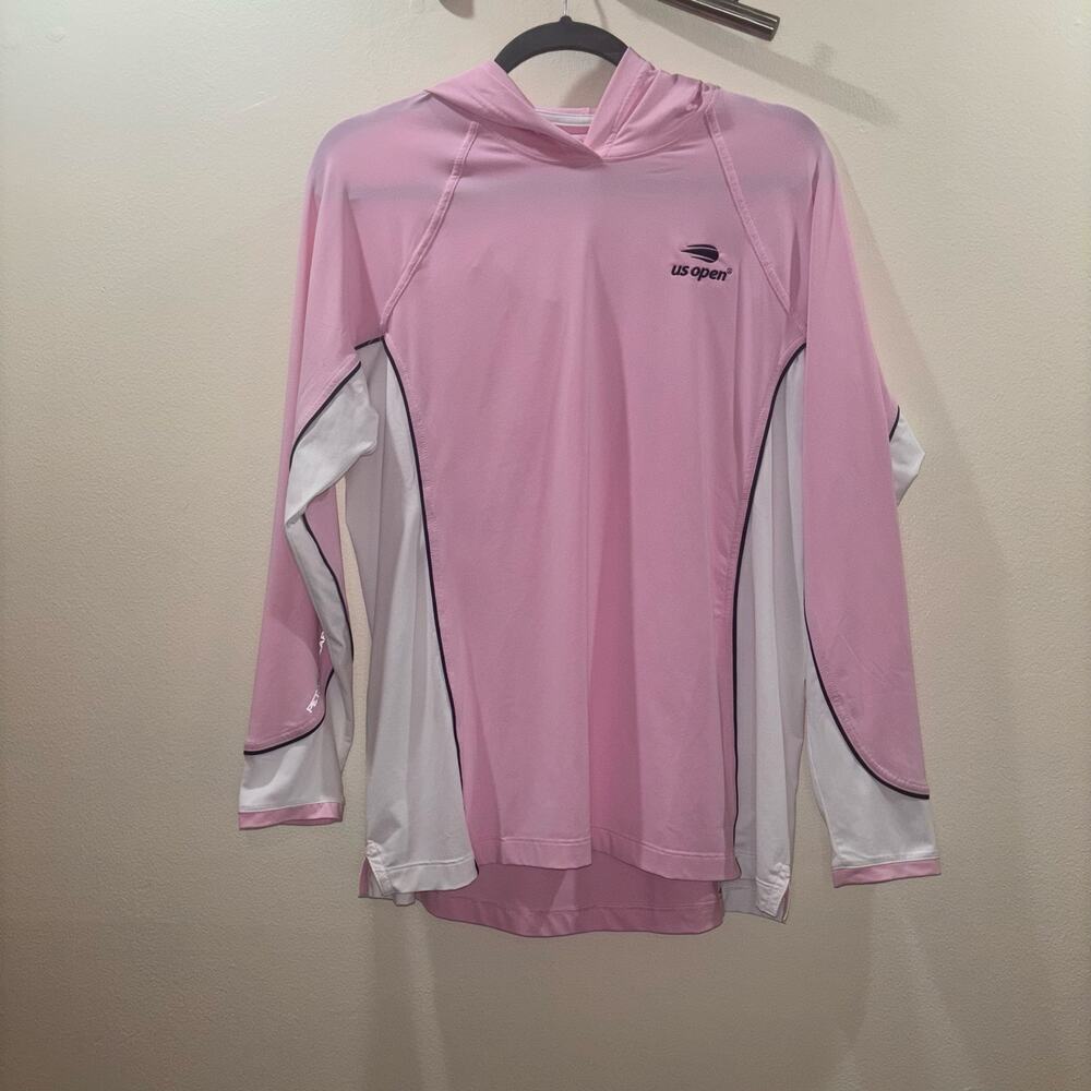 Peter Millar US Open Performance Pullover Hoodie –Pink, White & Navy –Size Large - Picture 7 of 15